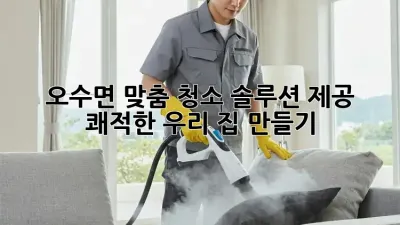 ✨오수면 맞춤✨ 청소 솔루션 제공🏡 쾌적한 우리 집 만들기!